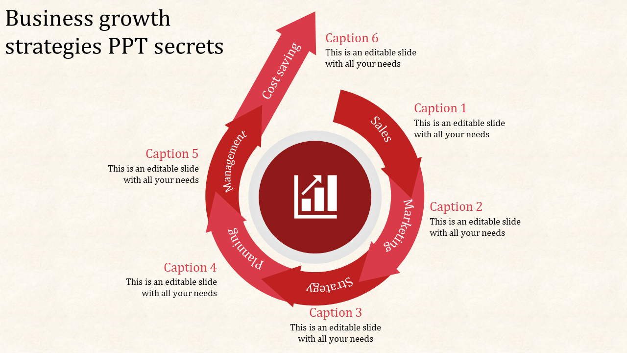 business growth strategies ppt-6-red